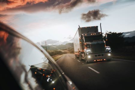 truck transport containers road